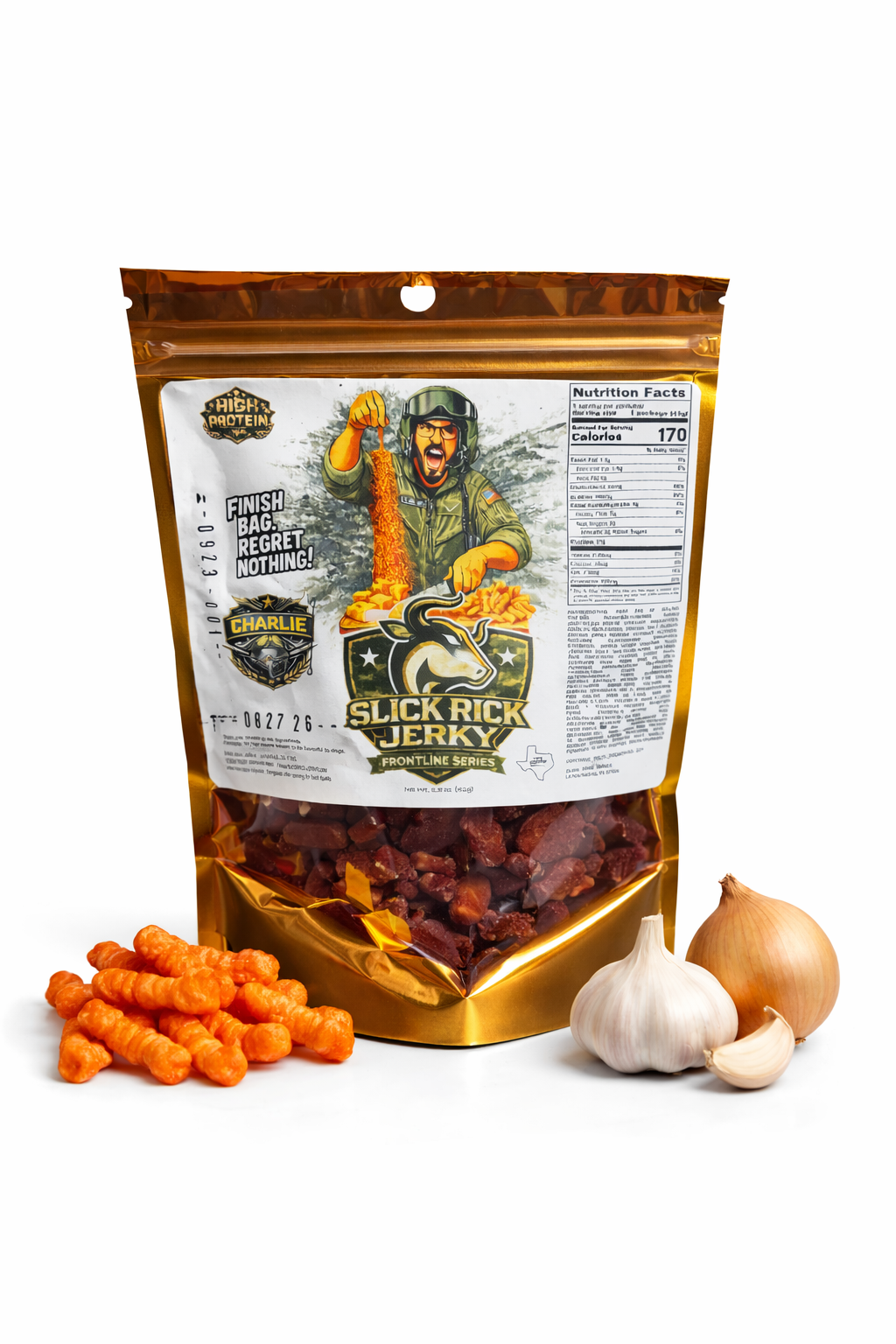Charlie - Orange - Garlic Onion Cheese